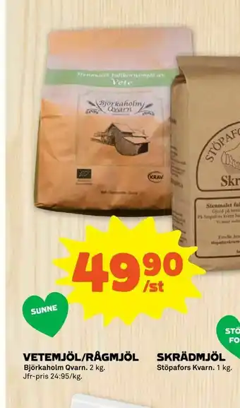 Coop Extra Vetemjöl/rågmjöl erbjuda