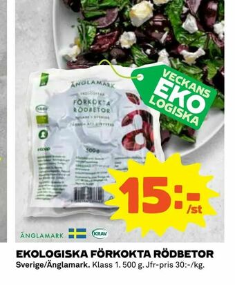 Coop Daglivs Ekologiska förkokta rödbetor erbjuda