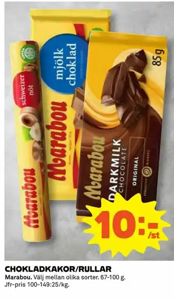 Coop Daglivs Chokladkakor/rullar erbjuda