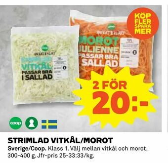 Coop Daglivs Strimlad vitkål/morot erbjuda