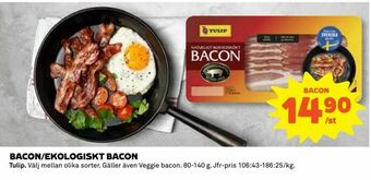 Coop Daglivs Bacon/ekologiskt bacon erbjuda