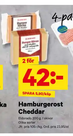City Gross Hamburgerost Cheddar erbjuda