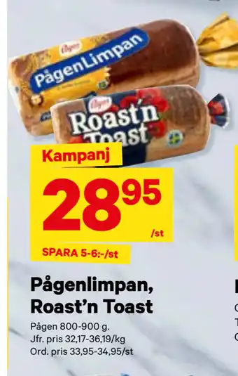 City Gross Pågenlimpan, Roast’n Toast erbjuda