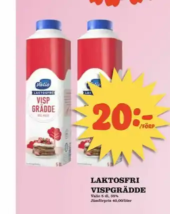Din Mat Laktosfri vispgrädde erbjuda