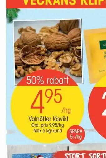 EKO Valnötter lösvikt erbjuda