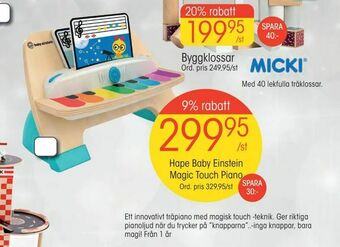EKO Hape Baby Einstein Magic Touch Piano erbjuda