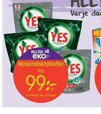 EKO Maskindisktabletter erbjuda