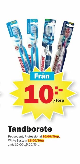 Pekås Tandborste erbjuda
