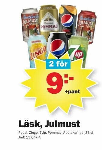 Pekås Läsk, Julmust erbjuda