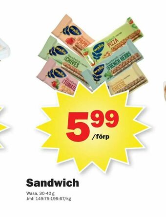 Pekås Sandwich erbjuda