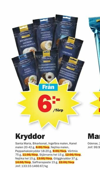 Pekås Kryddor erbjuda