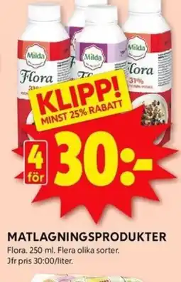 ICA Kvantum FLORA Matlagningsprodukter erbjuda