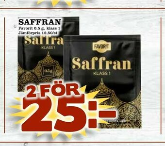 Prisma Mat Saffran erbjuda