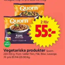 ICA Supermarket QUORN Vegetariska produkter erbjuda