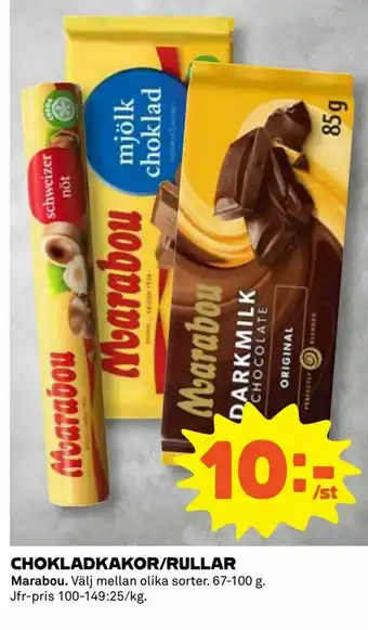 Coop Chokladkakor/rullar erbjuda
