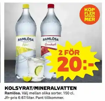 Kolsyrat/mineralvatten