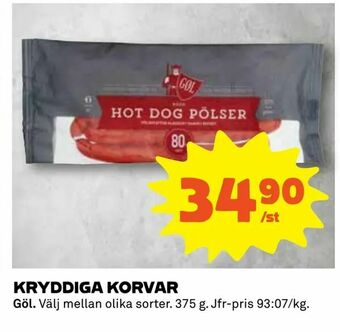 Coop Kryddiga korvar erbjuda