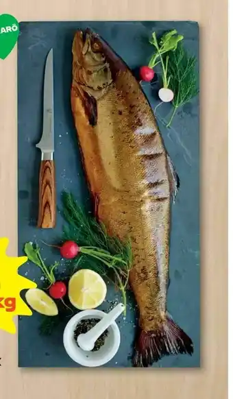 Varmrökt hel lax