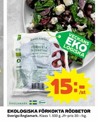 Coop Konsum Ekologiska förkokta rödbetor erbjuda
