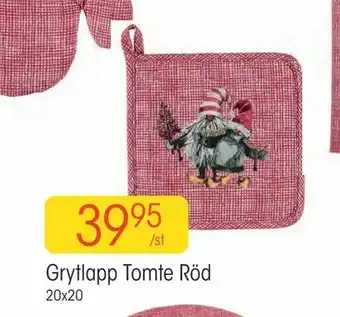 EKO Grytlapp Tomte Röd erbjuda