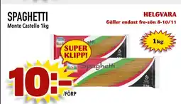 Nya Pulsen SPAGHETTI erbjuda