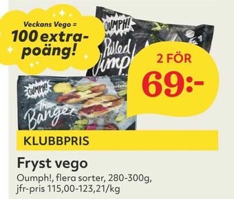 Hemköp Fryst vego erbjuda