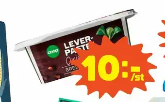 Coop Leverpastej bredbar erbjuda