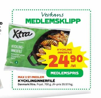 Coop Kycklinginnerfilé erbjuda
