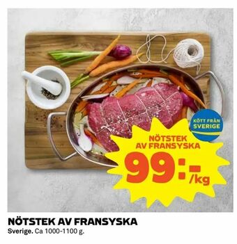 Coop Extra Nötstek av fransyska erbjuda