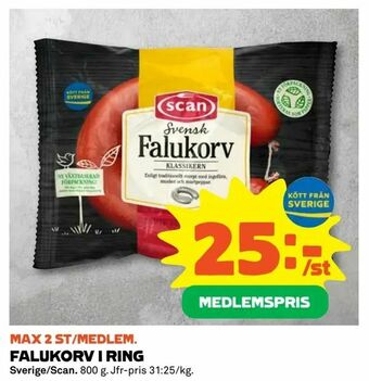 Coop Extra Falukorv i ring erbjuda