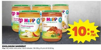 Coop Extra Ekologisk barnmat erbjuda