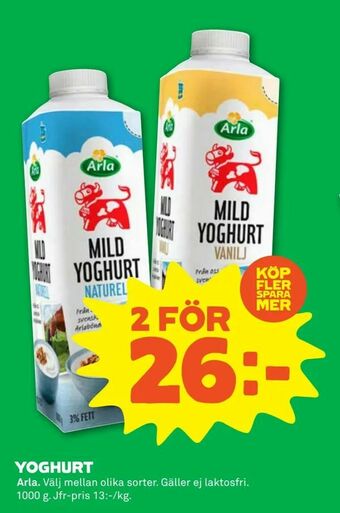 Coop Forum Yoghurt erbjuda