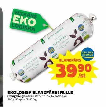 Coop Forum Ekologisk blandfärs i rulle erbjuda