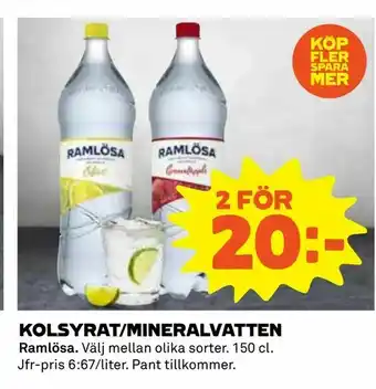 Kolsyrat/mineralvatten