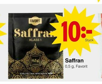 Matöppet Saffran erbjuda