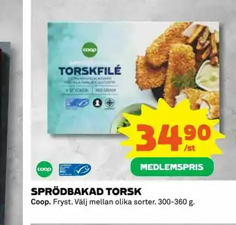 Sprödbakad torsk