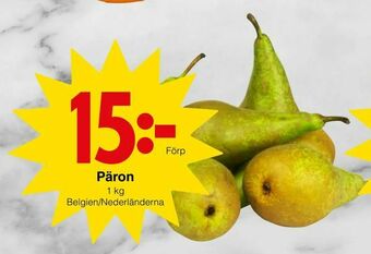 Matöppet Päron erbjuda