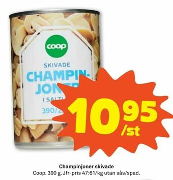 Stora Coop Champinjoner skivade erbjuda