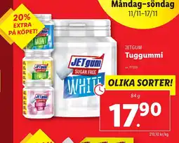 Lidl Jetgum Tuggummi erbjuda