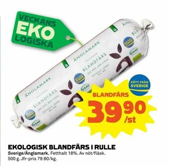Stora Coop Ekologisk blandfärs i rulle erbjuda