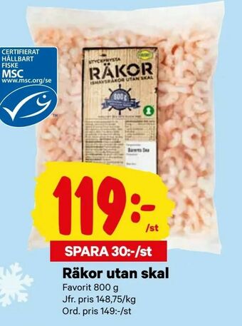 City Gross Räkor utan skal erbjuda