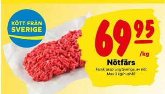 City Gross Nötfärs erbjuda