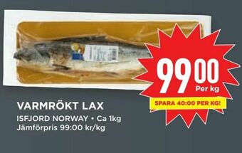Willys Varmrökt lax erbjuda