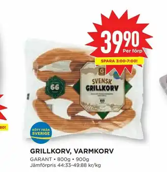Willys Grillkorv, varmkorv erbjuda