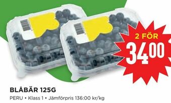 Willys Blåbär 125g erbjuda