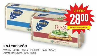 Willys Knäckebröd erbjuda