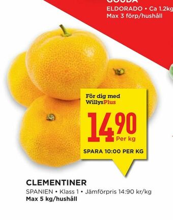 Willys Hemma Clementiner erbjuda