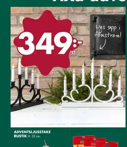 ÖoB Adventsljusstake rustik erbjuda