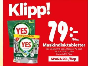 City Gross Maskindisktabletter erbjuda