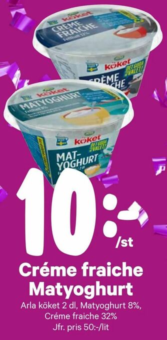 City Gross Créme fraiche Matyoghurt erbjuda